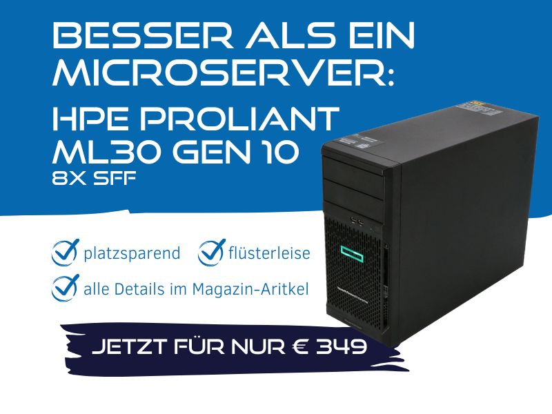 2nd Source GmbH Magazin - HPE ML30 Gen10 8xSFF Server