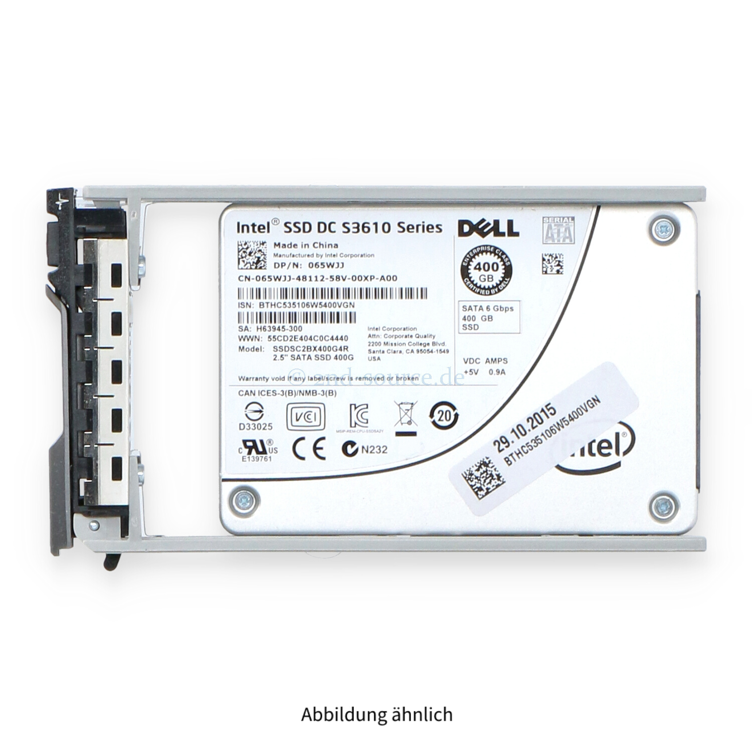Dell 400GB SATA 6G SFF Mixed Use HotPlug SSD 65WJJ 065WJJ