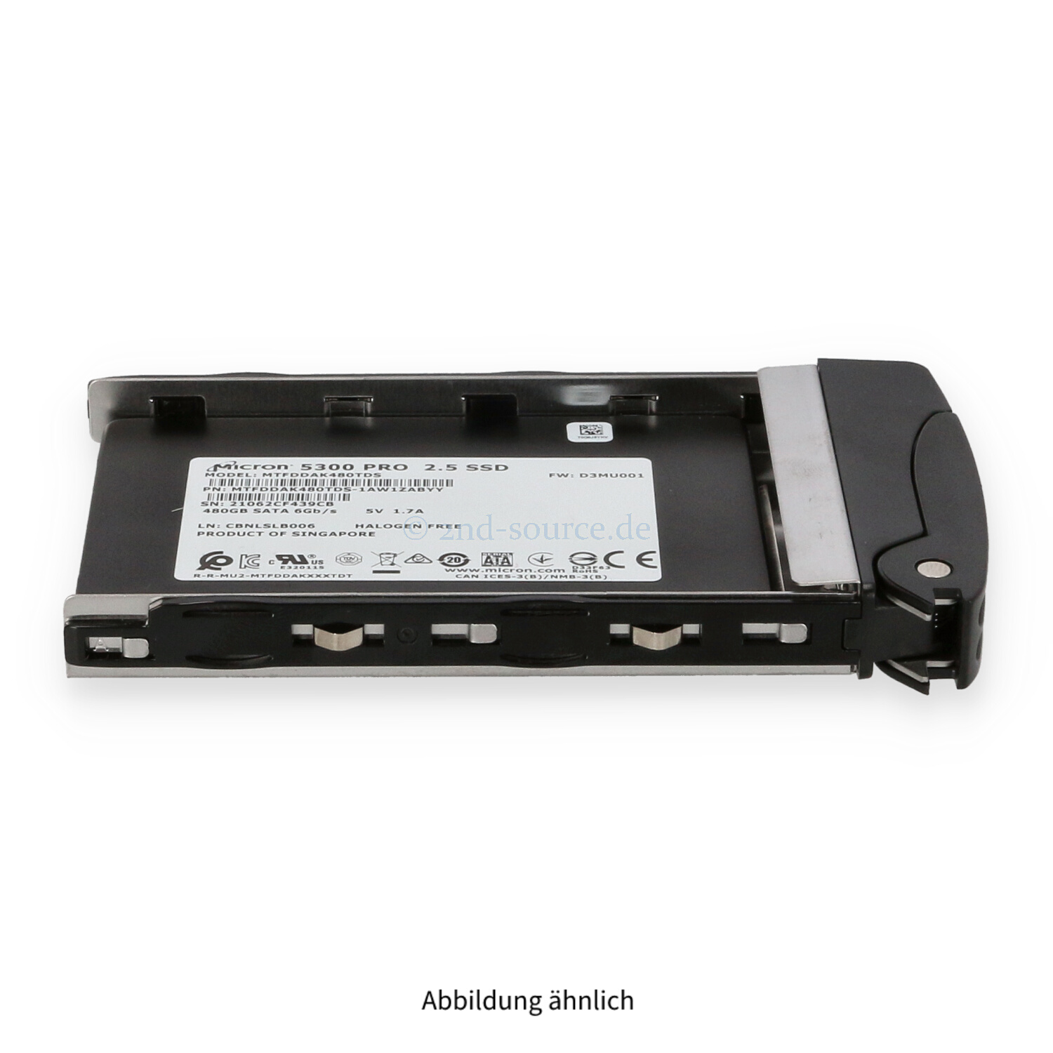 Supermicro 480GB SATA 6G SFF Mixed Use HotPlug SSD HDS-M2T-MTFDDAK480TDS1AW
