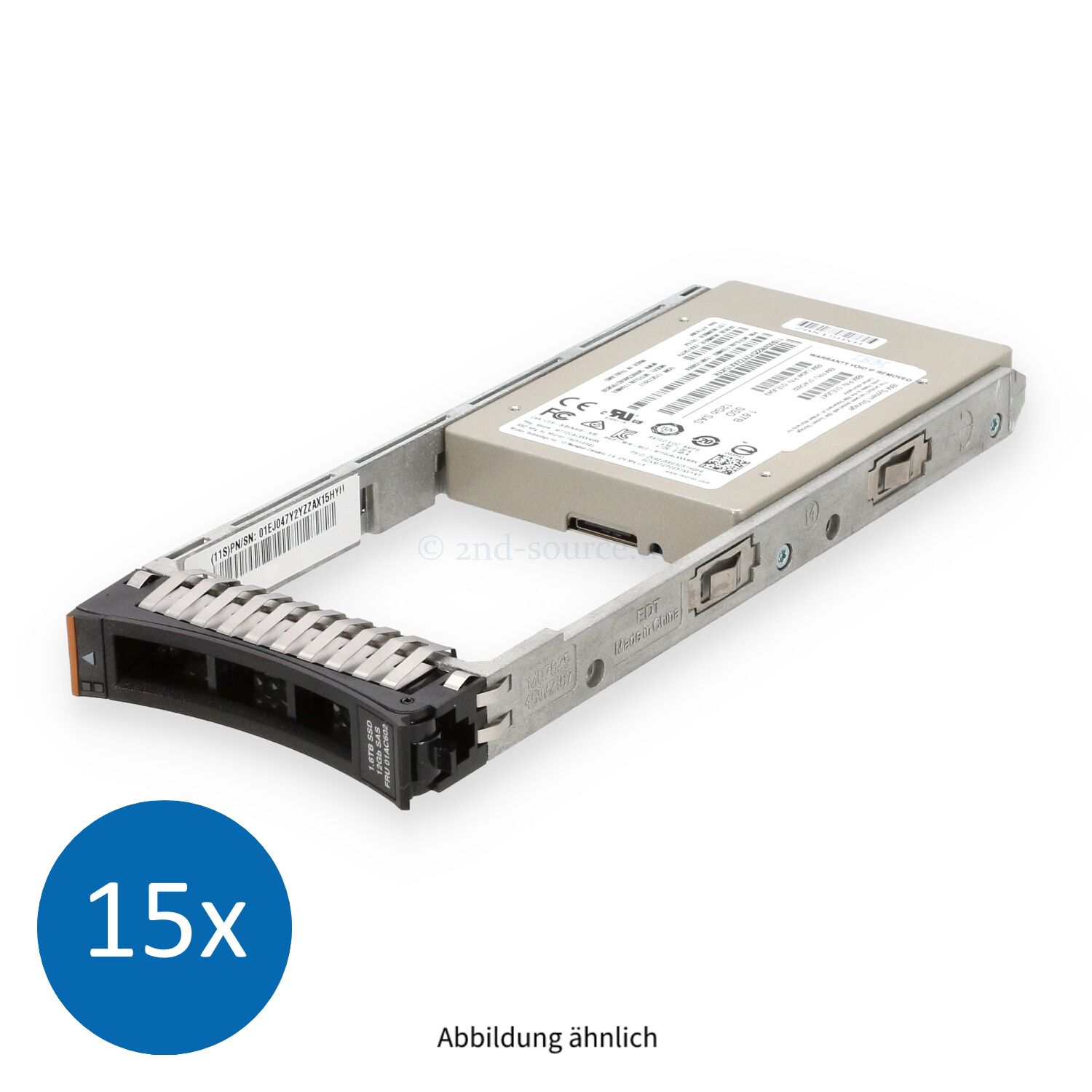 15x IBM 1.6TB SAS 12G SFF HotPlug SSD V5000 v2 01AC602 01EJ047 01EJ049