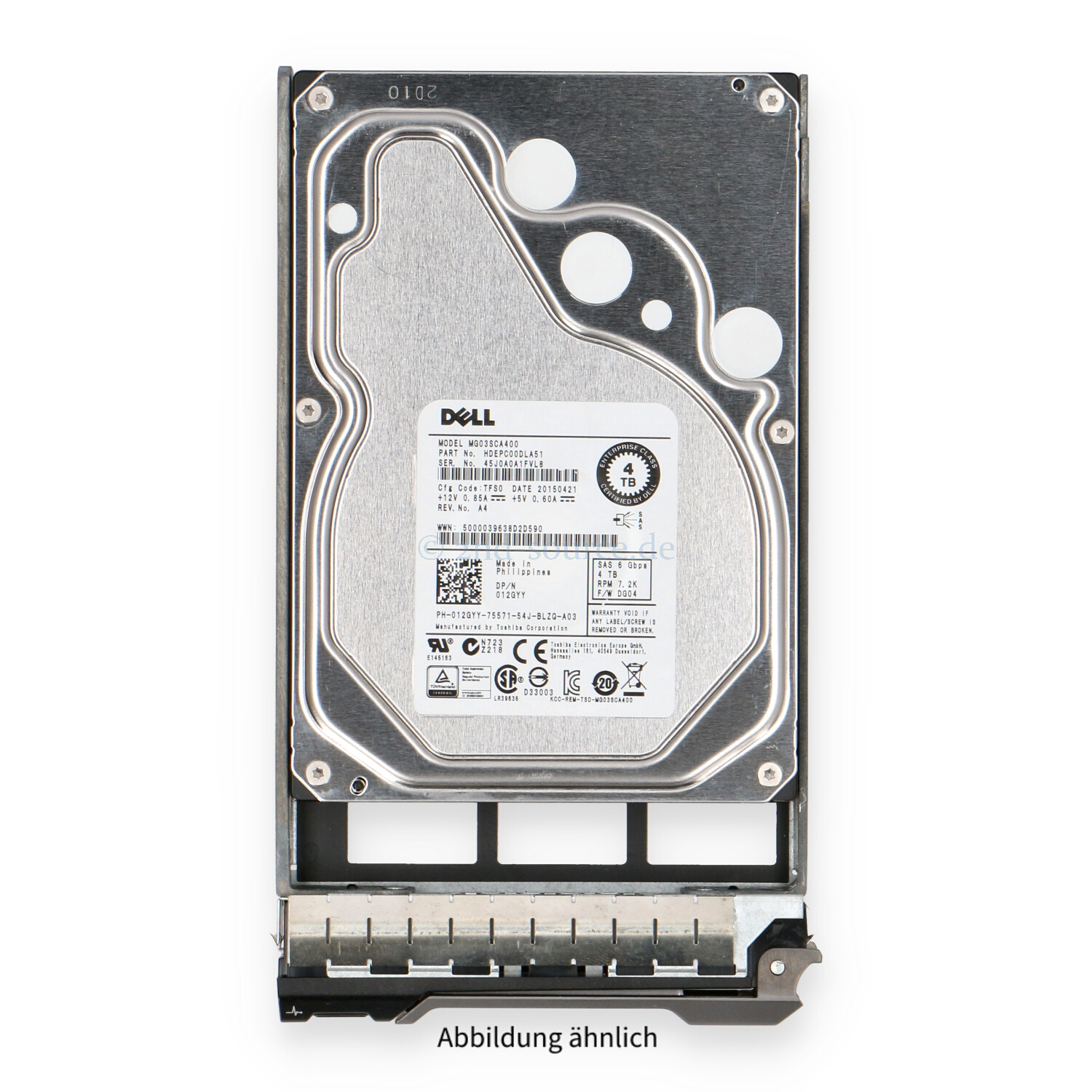 Dell 4TB 7.2k SAS 6G LFF HotPlug HDD 12GYY 012GYY