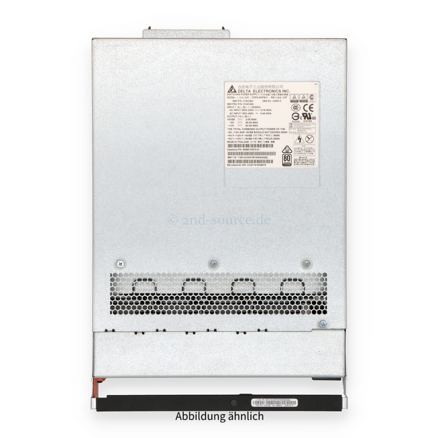 IBM 800W 80 Plus Platinum Power Supply V5000 G2 01AC404