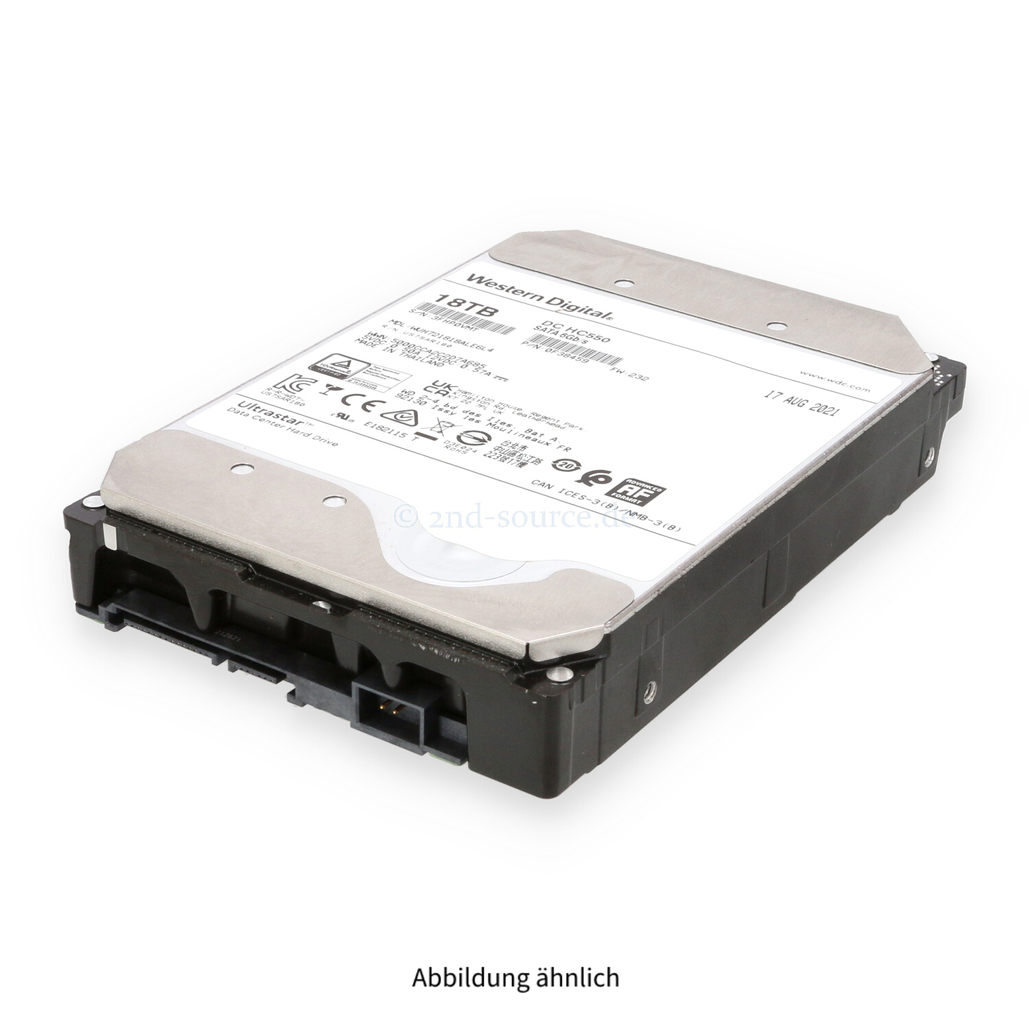 Western Digital 18TB 7.2k SATA 6G LFF HDD WUH721818ALE6L4 0F38459