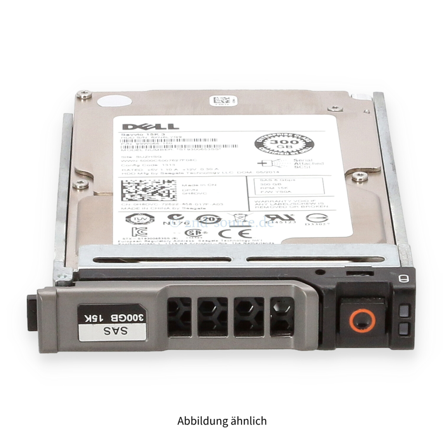 Dell 300GB 15k SAS 6G SFF HotPlug HDD H8DVC 0H8DVC
