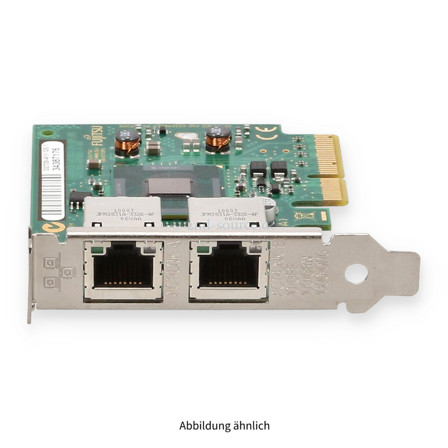 Fujitsu D2735-A12 2x1000Base-T PCIe Server Ethernet Adapter Low Profile S26361-D2735-A12 Fujitsu D2735-A12 2x1000Base-T PCIe Server Ethernet Adapter Low Profile S26361-D2735-A12