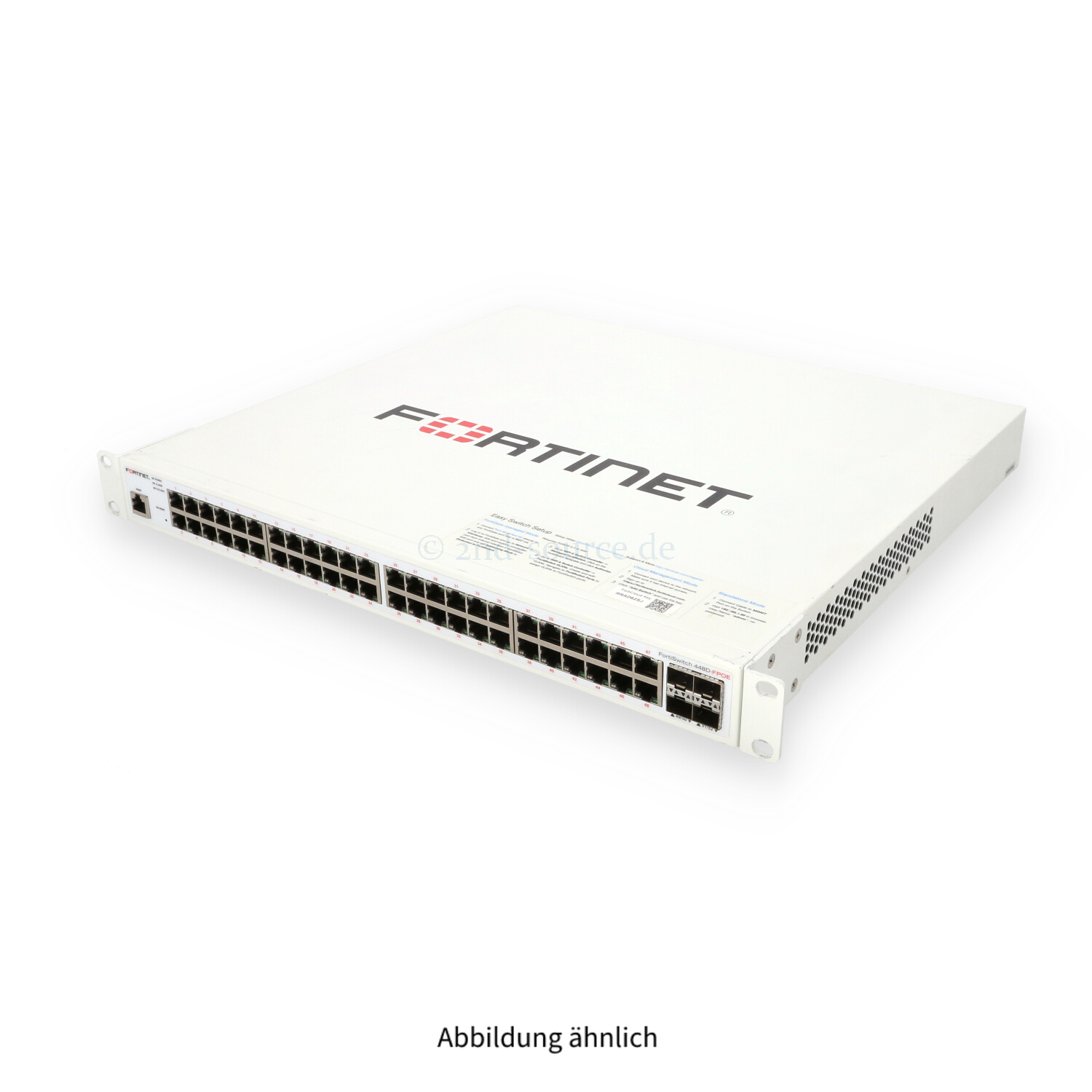 Fortinet FortiSwitch 448D-FPOE 48x RJ-45 1GbE PoE+ 4x SFP+ 10GbE 2x 950W Switch FS-448D-FPOE P16668-02-05