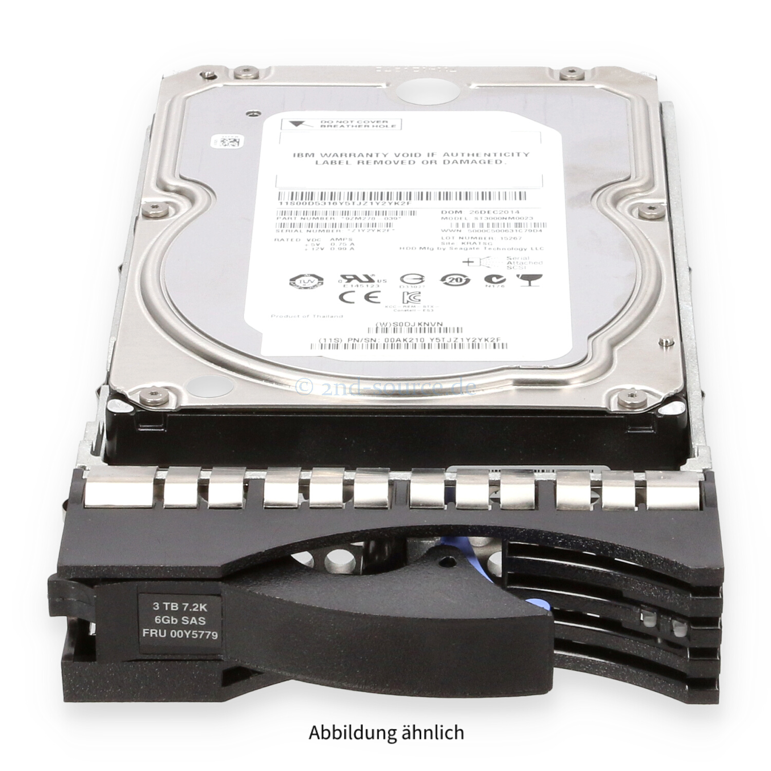 IBM 3TB 7.2k SAS 6G LFF HotPlug HDD V5000 00Y5779 00AK210