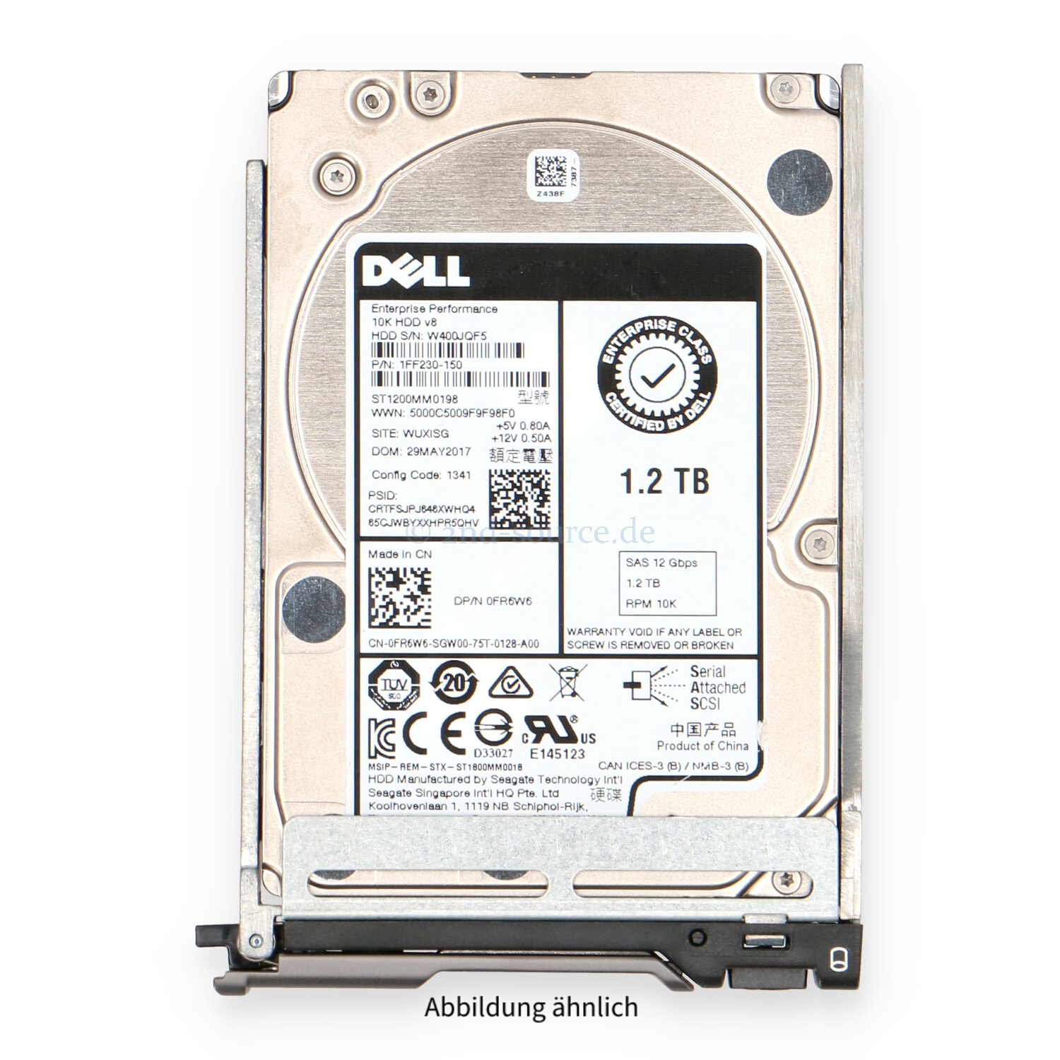 Dell 1.2TB 10k SAS 12G SFF HotPlug HDD FR6W6 0FR6W6