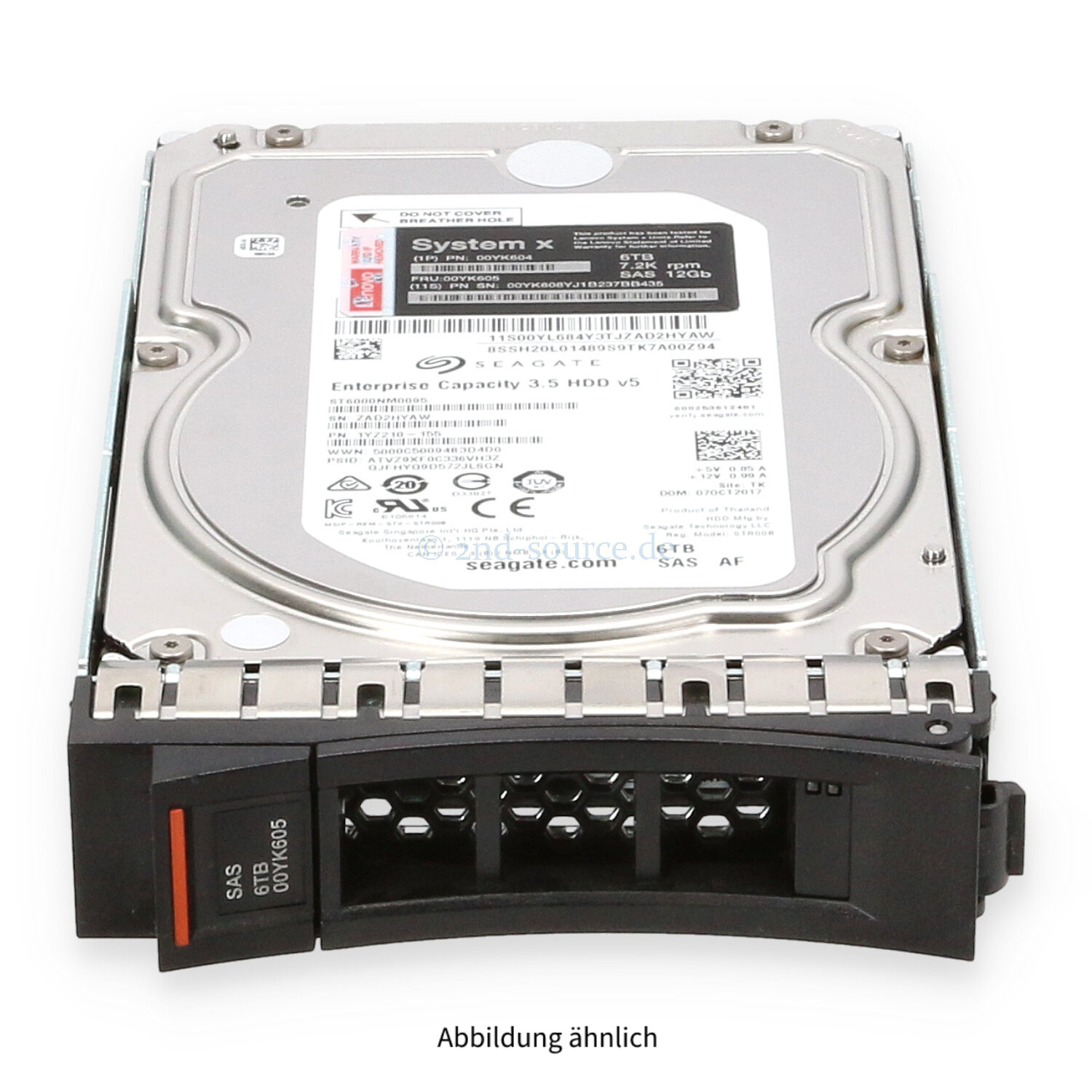 Lenovo 6TB 7.2k SAS 12G LFF Hot Plug HDD 00YK605 00YK604 00YK608