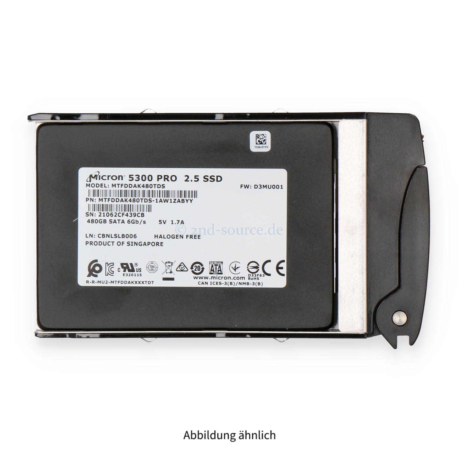 Supermicro 480GB SATA 6G SFF Mixed Use HotPlug SSD HDS-M2T-MTFDDAK480TDS1AW
