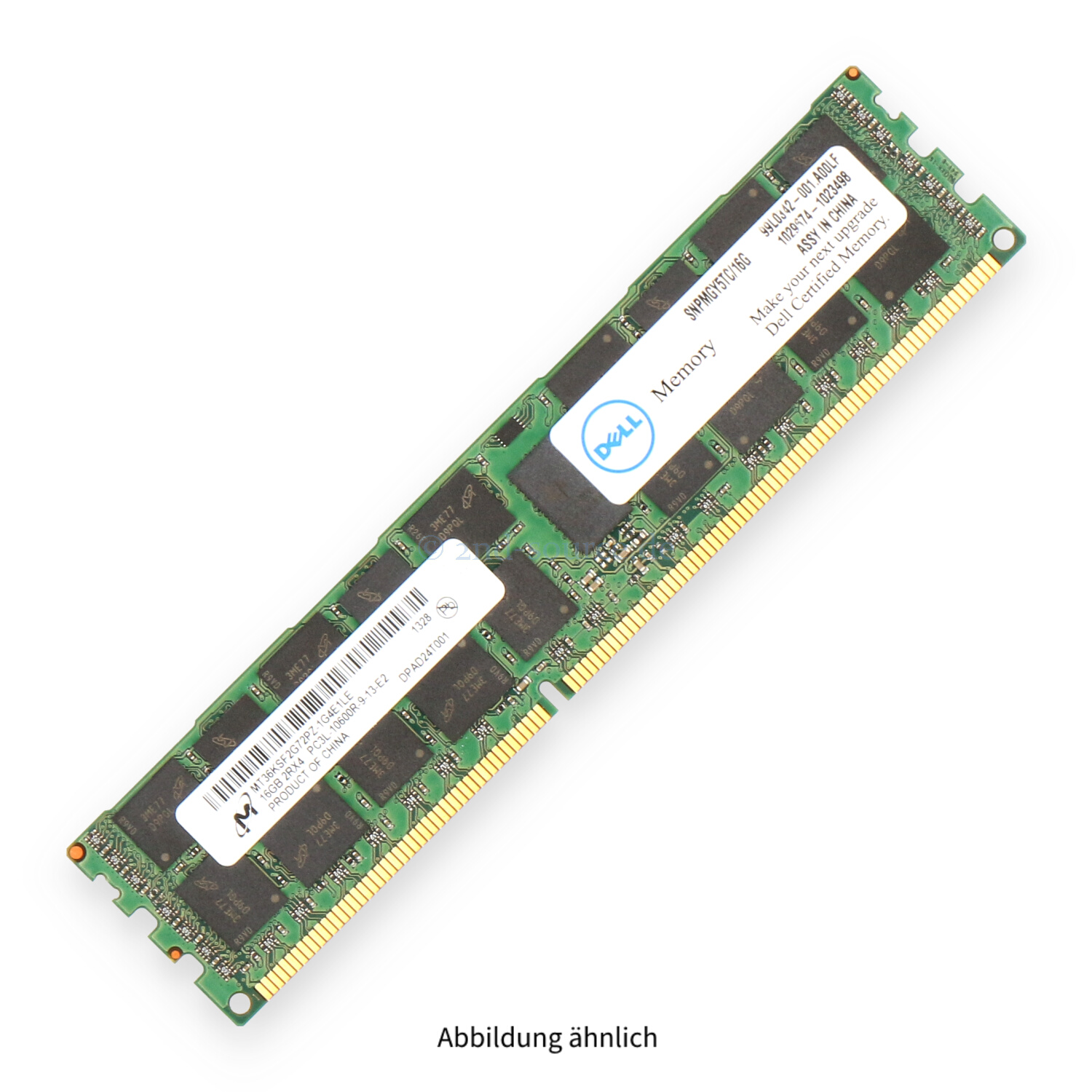 Dell 16GB PC3L-10600R DIMM Dual Rank x4 (DDR3-1333) Registered ECC SNPMGY5TC/16G A6996789