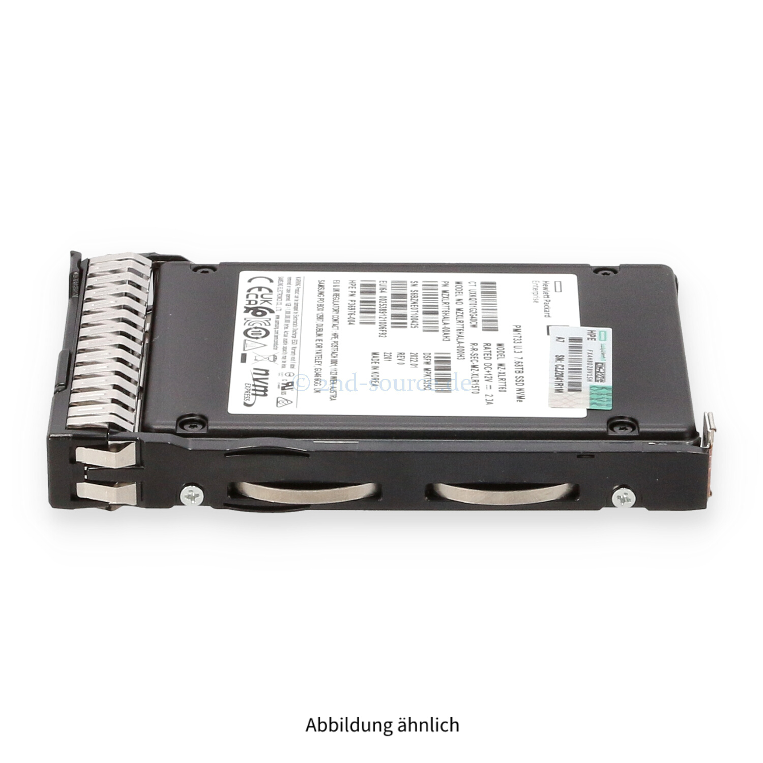 HPE 7.68TB NVMe x4 U.3 SFF Read Intensive High Performance SC HotPlug SSD P26104-B21 P26960-001