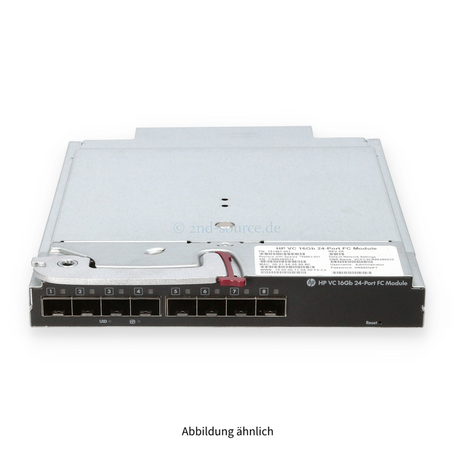 HPE Virtual Connect 16Gb 24x Fibre Channel Module c-class Bladesystem 751465-B21 759863-001