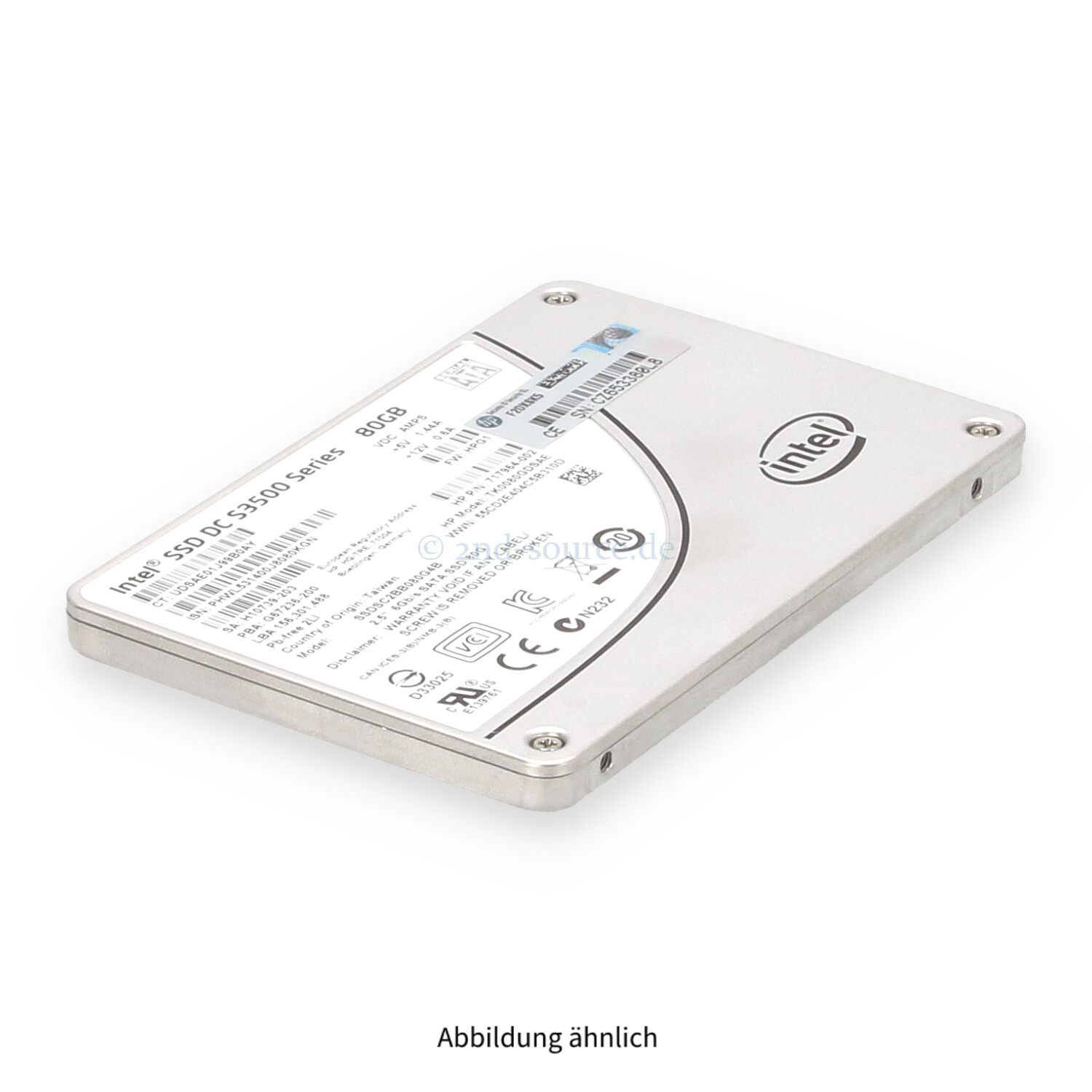 HPE 80GB SATA 6G SFF Value Endurance SSD 734562-001
