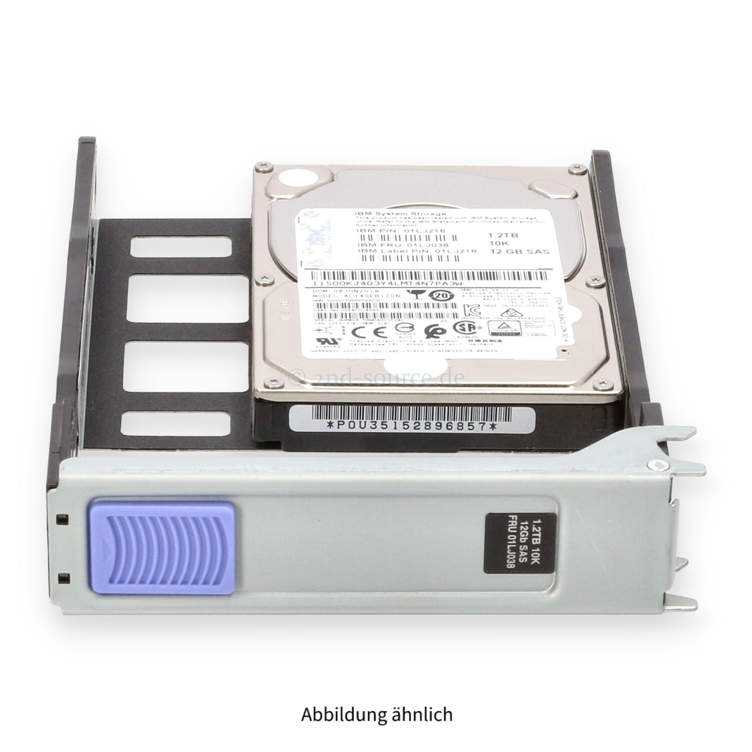 IBM 1.2TB 10k SAS 12G LFF HotPlug HDD 01LJ038