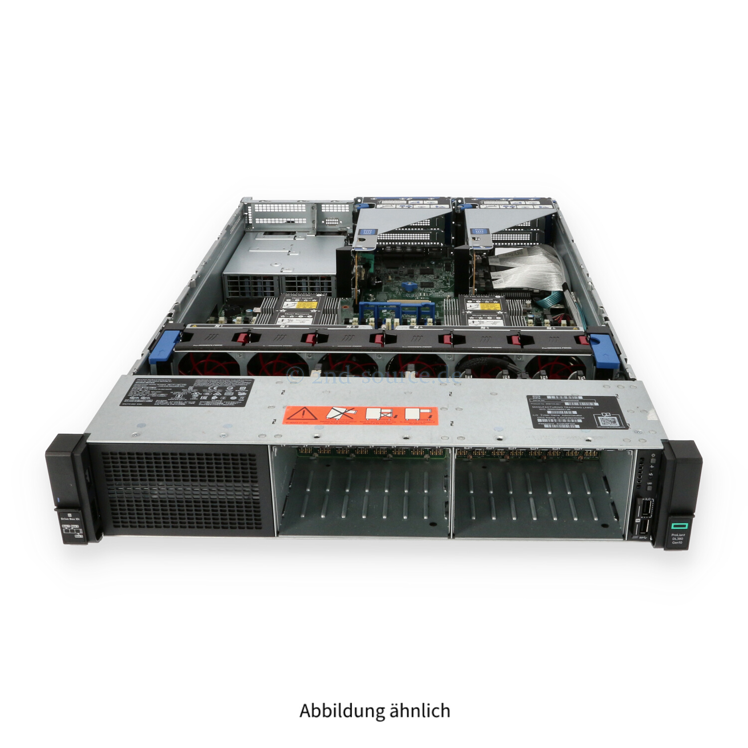 HPE DL380 G10 8xSFF 8xNVMe 2x Standard Heatsink 2x 500W CTO Chassis