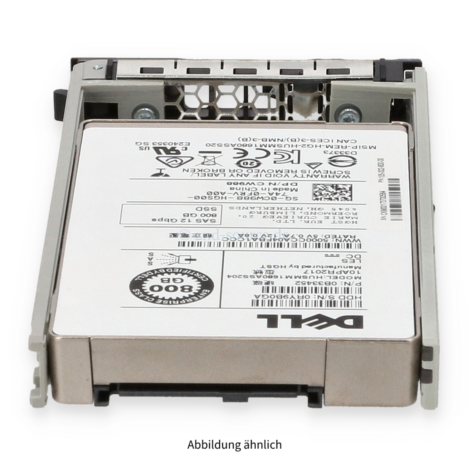 Dell 800GB SAS 12G SFF Write Intensive HotPlug SSD CW988 0CW988