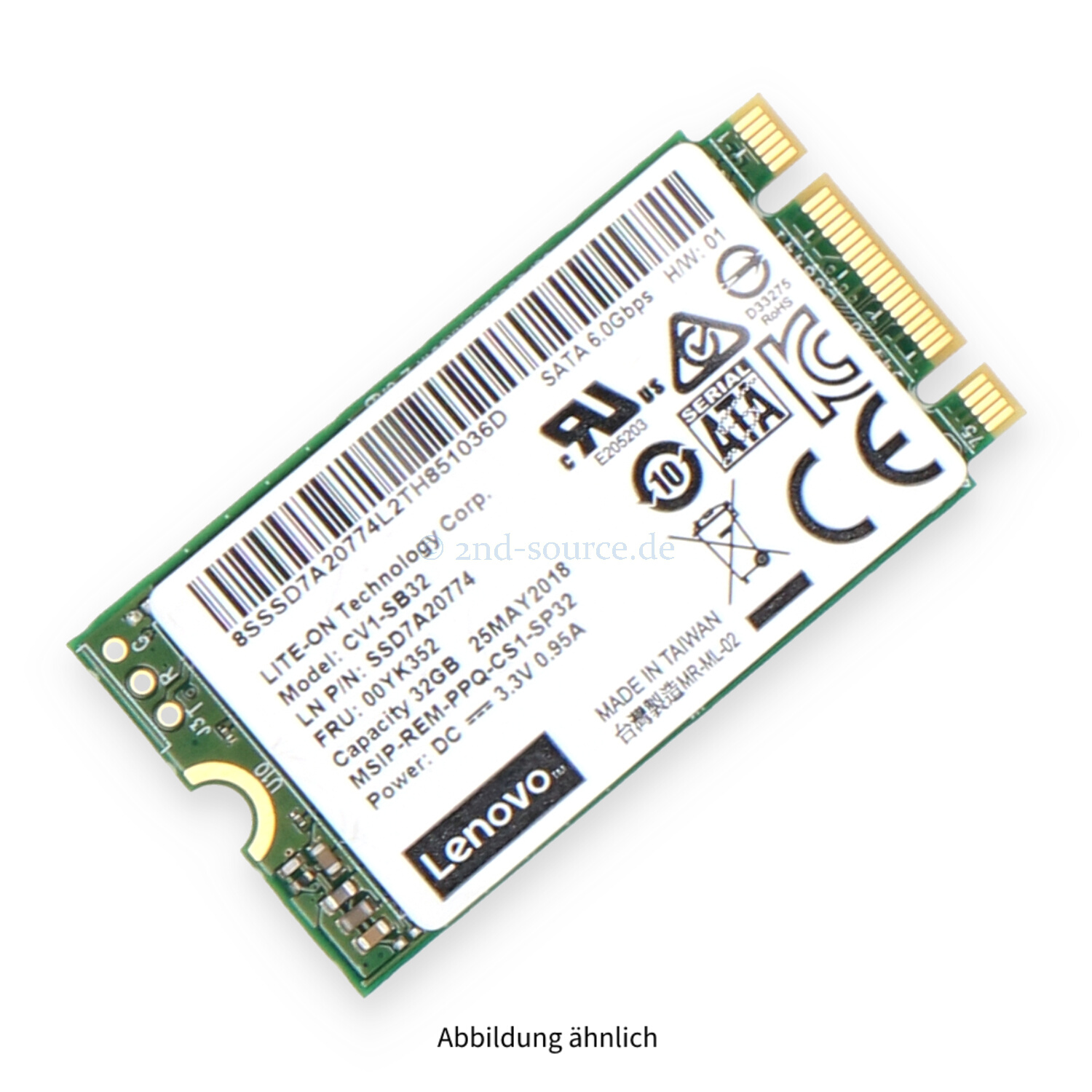 Lenovo 32GB SATA 6G Boot M.2 SSD 00YK352 SSD7A20774 Lenovo 32GB SATA 6G Boot M.2 SSD 00YK352 SSD7A20774