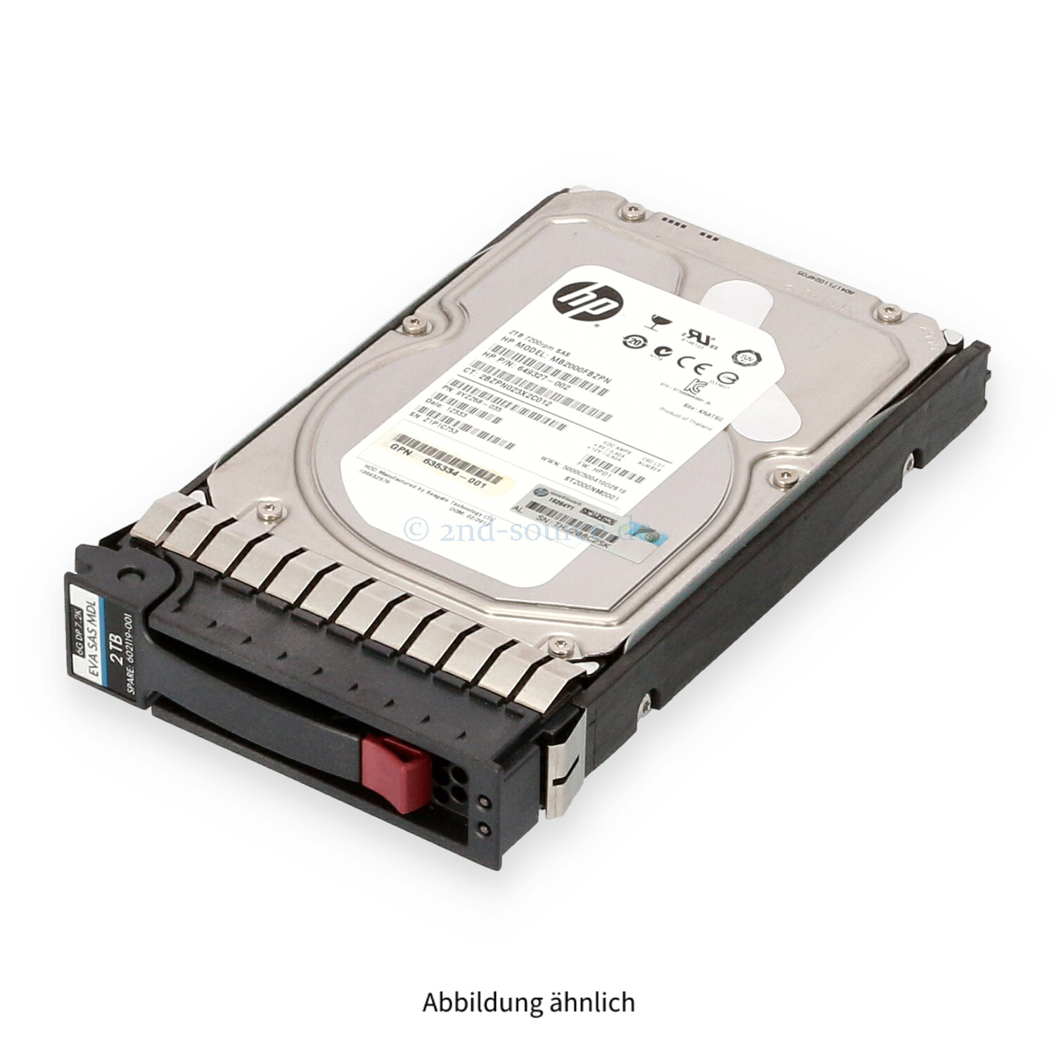 HPE EVA 2TB 7.2k SAS 6G LFF DP HotPlug HDD M6612 AW590A 602119-001