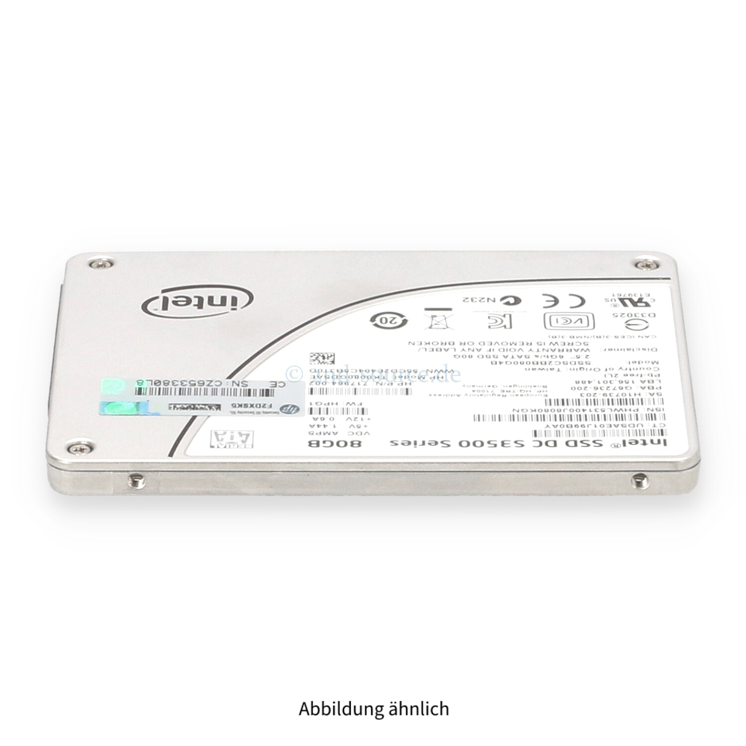 HPE 80GB SATA 6G SFF Value Endurance SSD 734562-001
