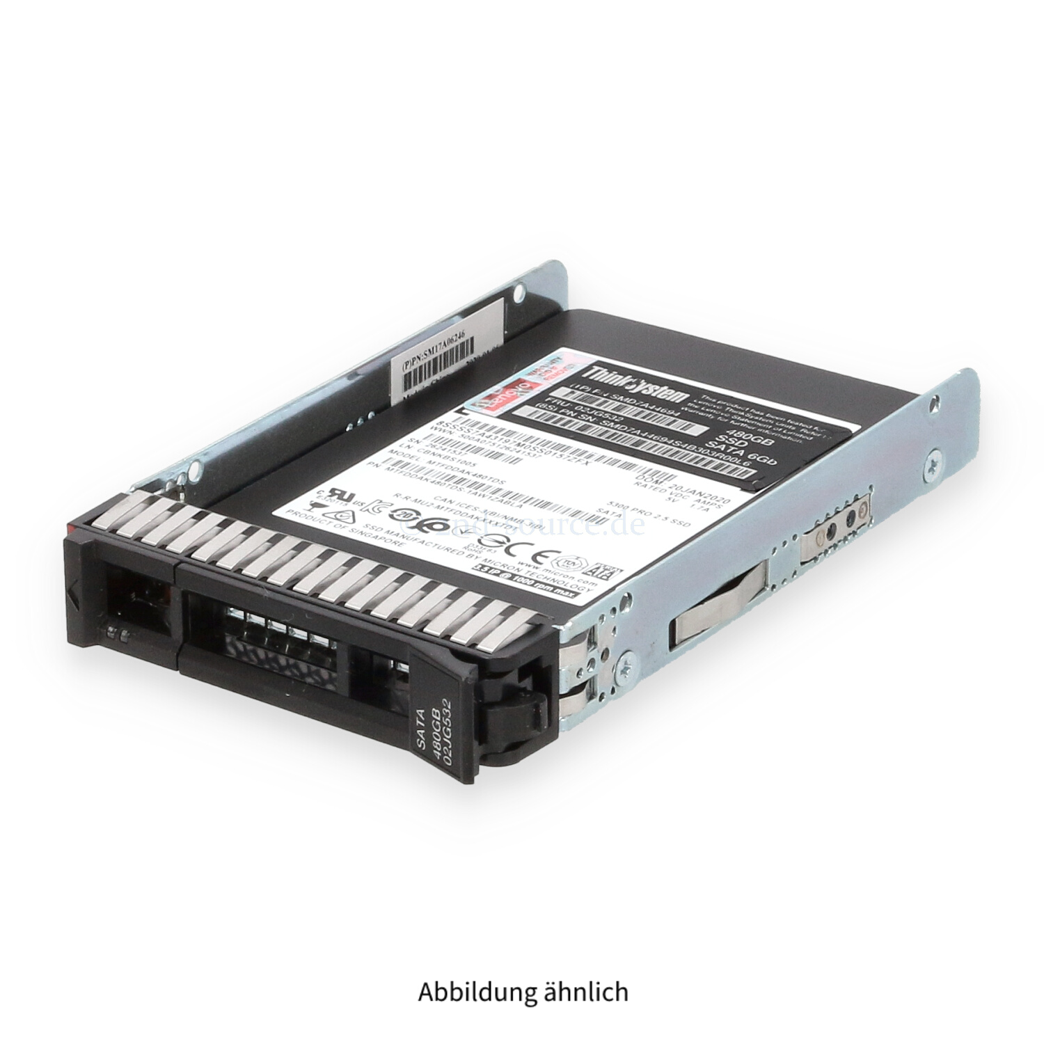 Lenovo 480GB SATA 6G SFF HotPlug SSD SMD7A44694 02JG532 Lenovo 480GB SATA 6G SFF HotPlug SSD SMD7A44694 02JG532