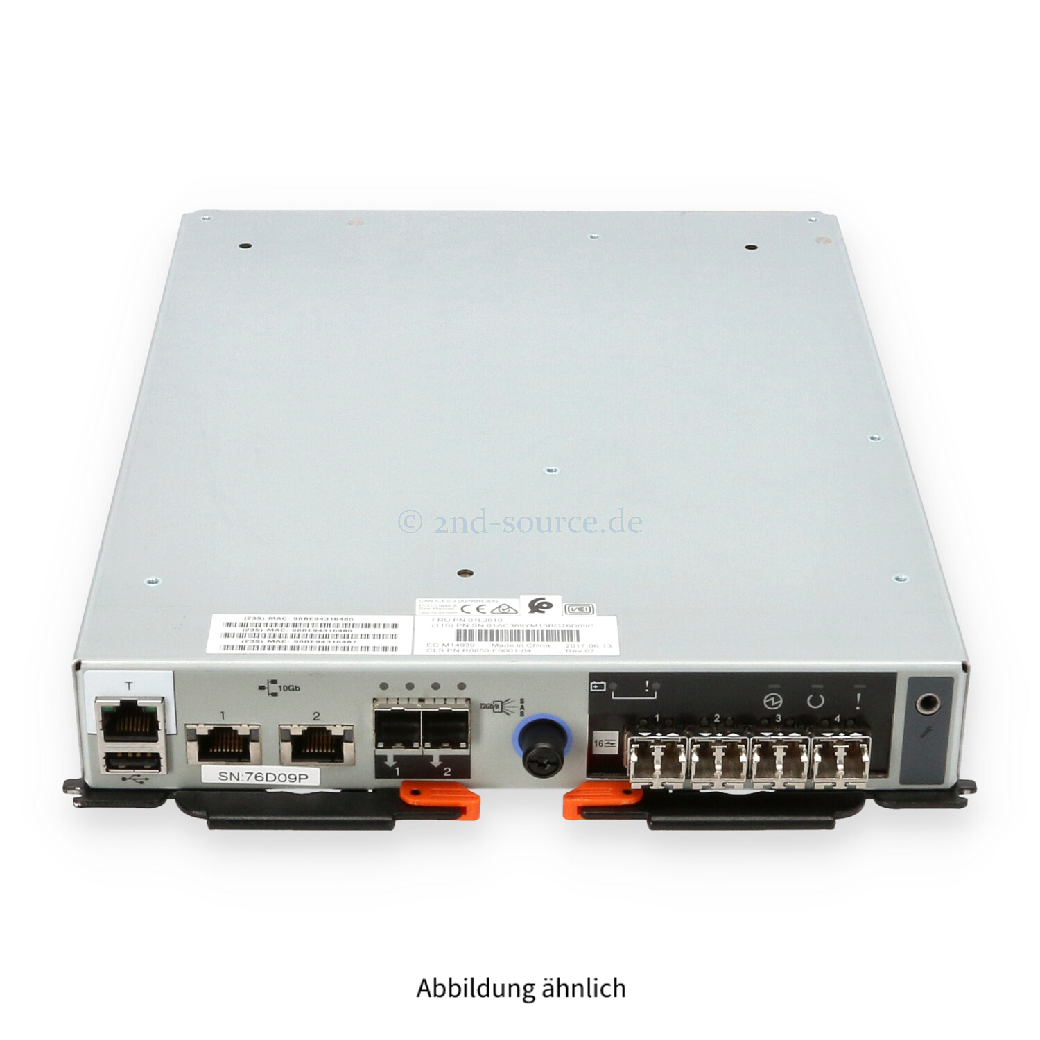 IBM SAS Control Canister 2x 10GBase-T 2x SAS 12G 4x SFP+ 16GBase V5030 01LJ610 IBM SAS Control Canister 2x 10GBase-T 2x SAS 12G 4x SFP+ 16GBase V5030 01LJ610