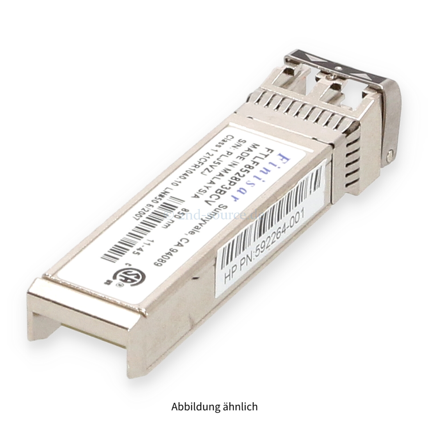 HPE 8GB FC XCVR Shortwave SFP+ Transceiver Module MSA P2000 G3 592264-001 FTLF8528P3BCV HPE 8GB FC XCVR Shortwave SFP+ Transceiver Module MSA P2000 G3 592264-001 FTLF8528P3BCV