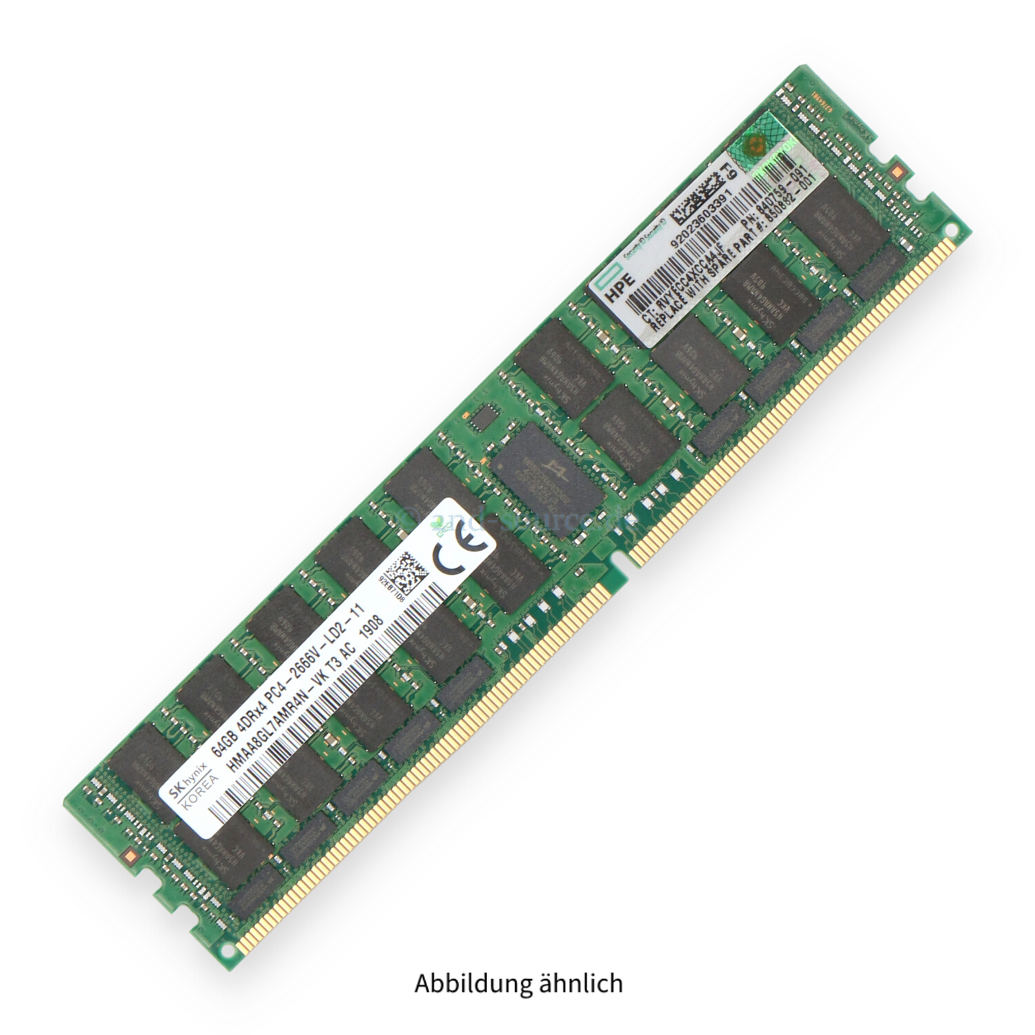 HPE 64GB PC4-21300V-L LRDIMM Quad Rank x4 (DDR4-2666) Load Reduced ECC 815101-B21 850882-001 840759-091