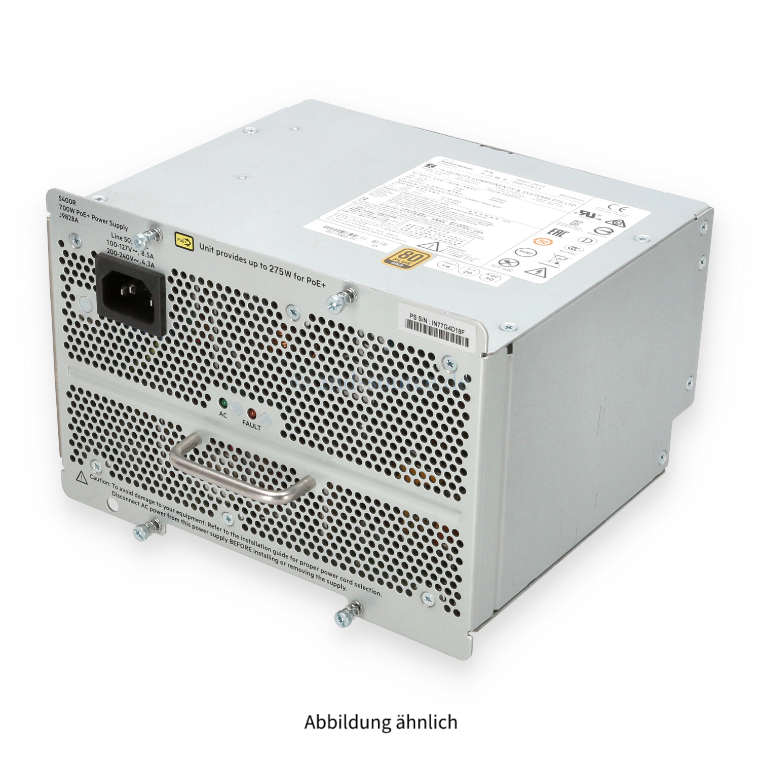 HPE 700W PoE+ zl2 Power Supply 5400R J9828A J9828-61001 HPE 700W PoE+ zl2 Power Supply 5400R J9828A J9828-61001