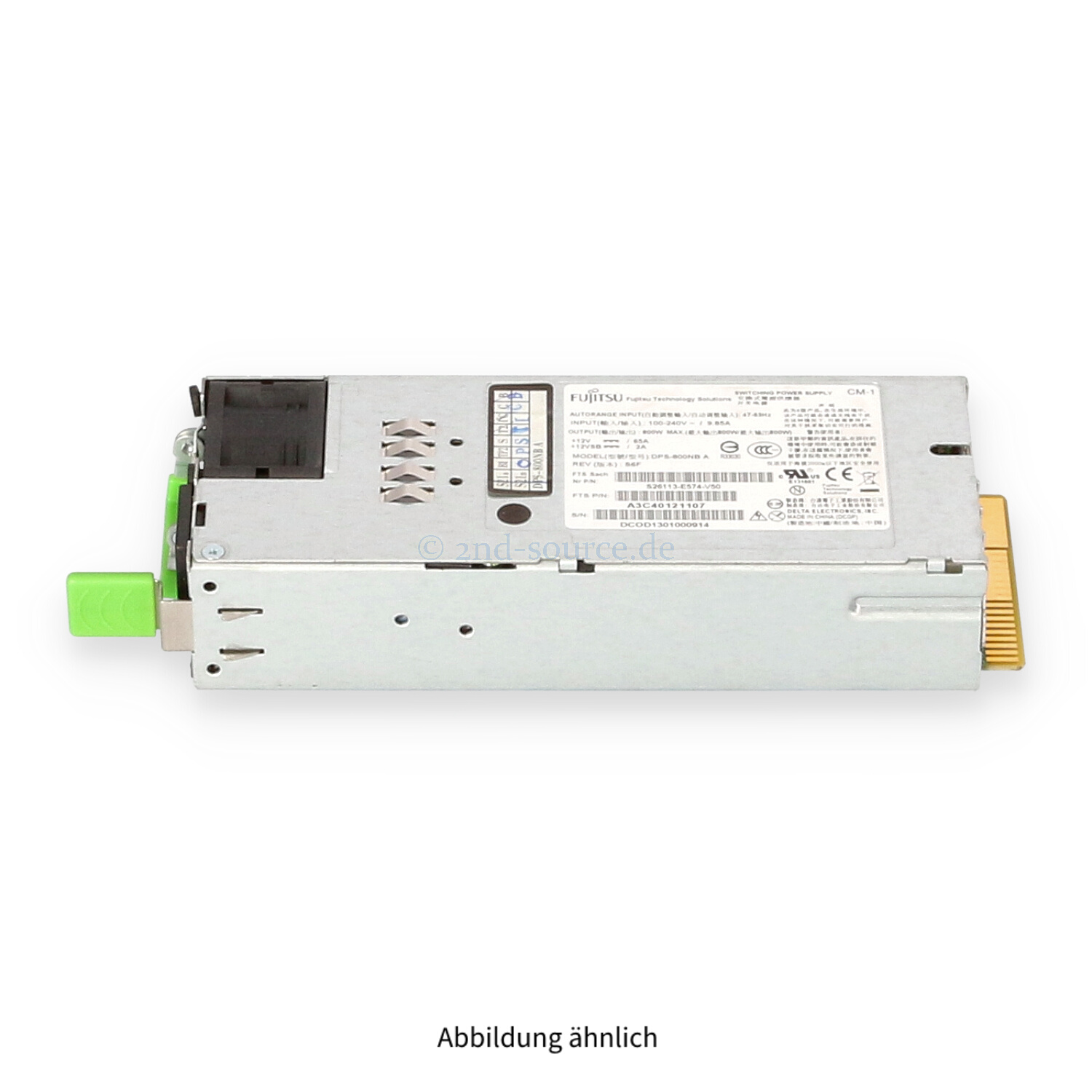 Fujitsu 800W HotPlug Power Supply TX300 RX350 S7 S26113-F574-L10 S26113-E574-V50 A3C40121107