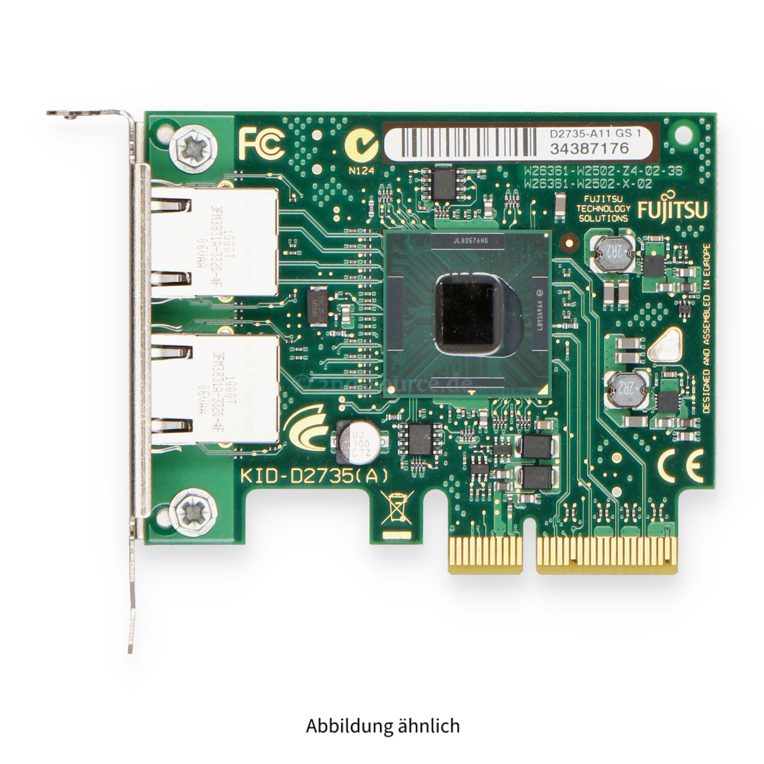 Fujitsu D2735-A12 2x1000Base-T PCIe Server Ethernet Adapter Low Profile S26361-D2735-A12 Fujitsu D2735-A12 2x1000Base-T PCIe Server Ethernet Adapter Low Profile S26361-D2735-A12
