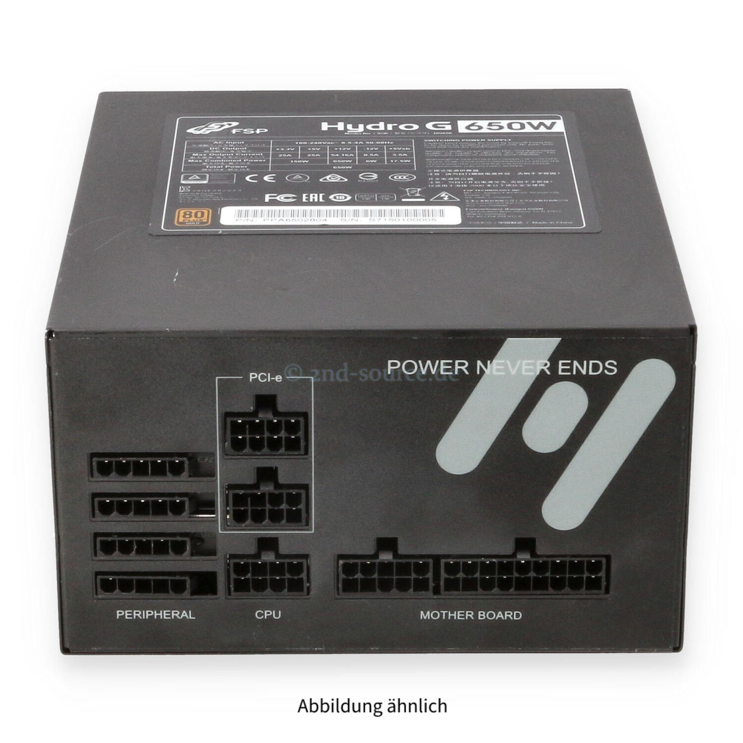 FSP Hydro G HG650 650W ATX Modular Power Supply PPA6502804 FSP Hydro G HG650 650W ATX Modular Power Supply PPA6502804