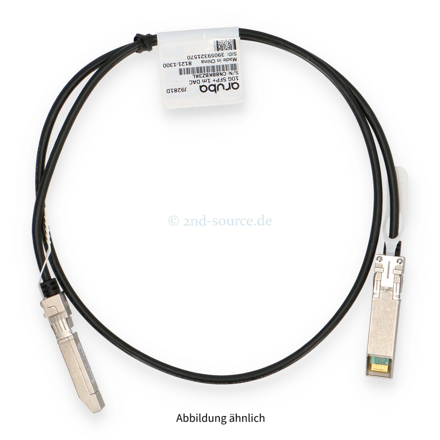 HPE 1.00m SFP+ to SFP+ 10GbE DAC Direct Attach Copper Cable J9281D J9281-61301